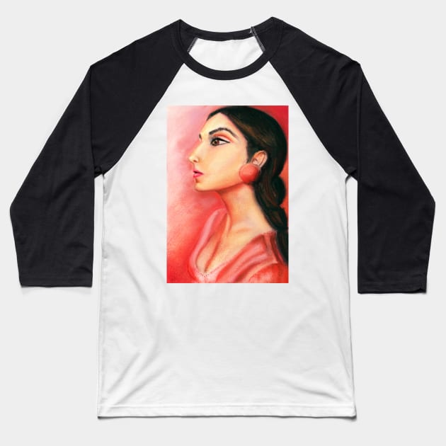 ANDALUSIAN WOMAN Baseball T-Shirt by Begoll Art